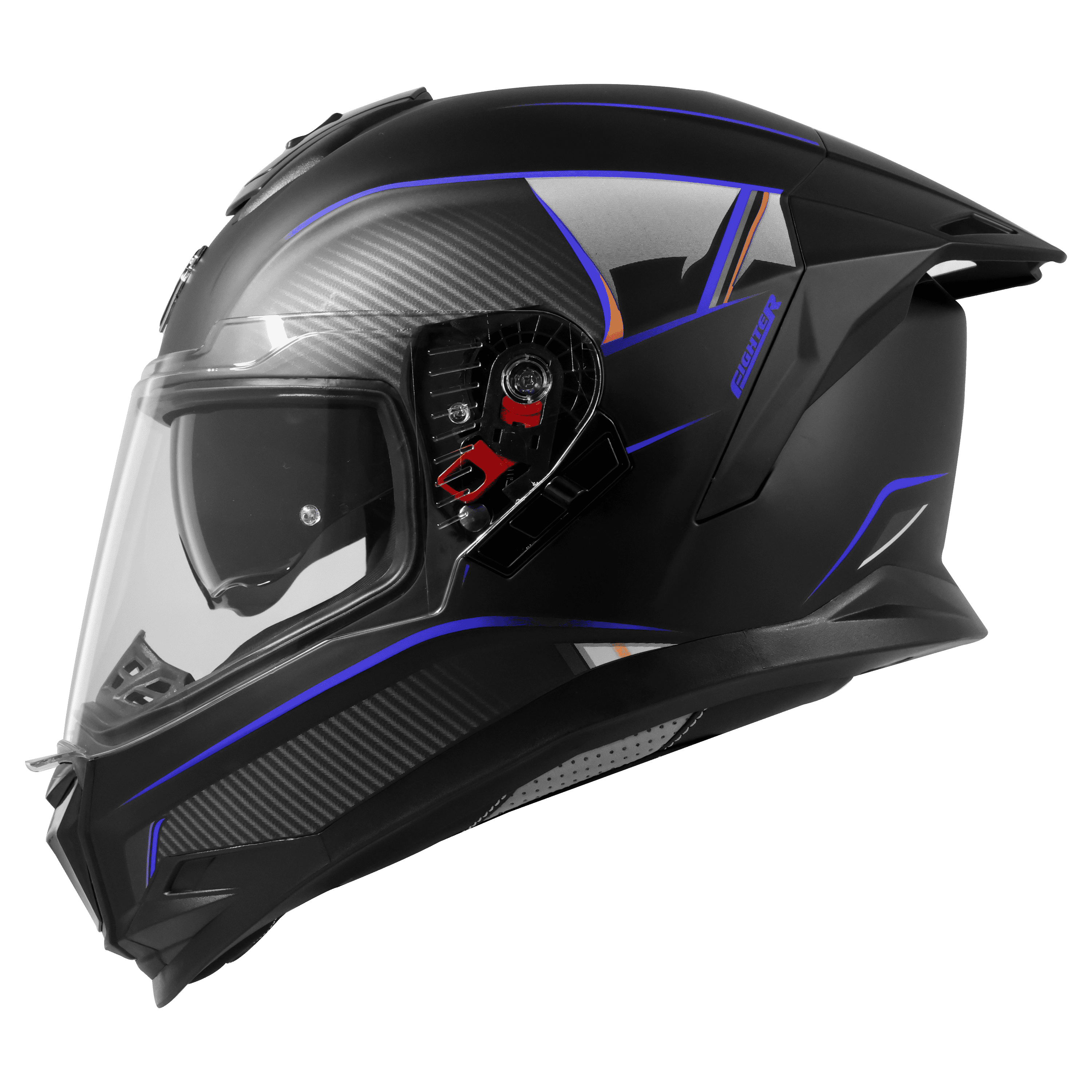 SBH-57 ISS FIGHTER F1 GLOSSY BLACK WITH BLUE 